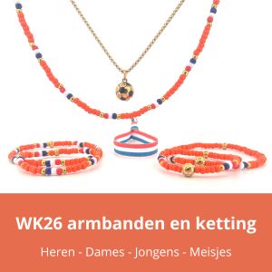 Oranje armbanden en kettingen Nederlands elftal