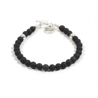 Heren armband  matte onyx 6mm