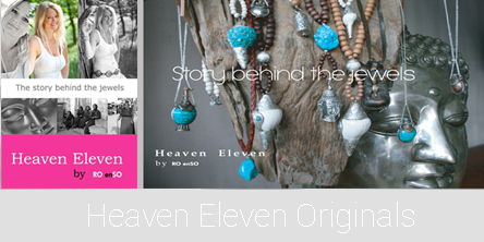 Heaven Eleven - Ibiza - dames ketting - been kralen 6 a 8 mm - Ganesha bedel - 80cm