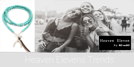 Heaven Eleven - dames  ketting -  zilverkleurige plating met zwart hart van hertegewei
