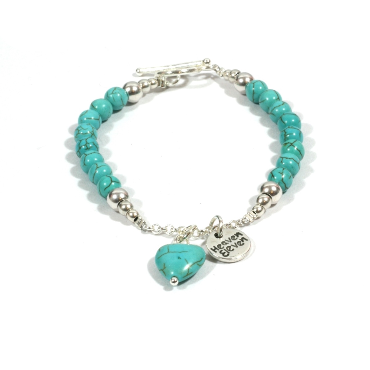 Heaven Eleven dames Armband  turkoois - hart