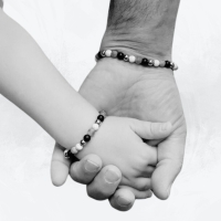 Ibizamen - heren armband - tijgeroog - voetbal - 20cm