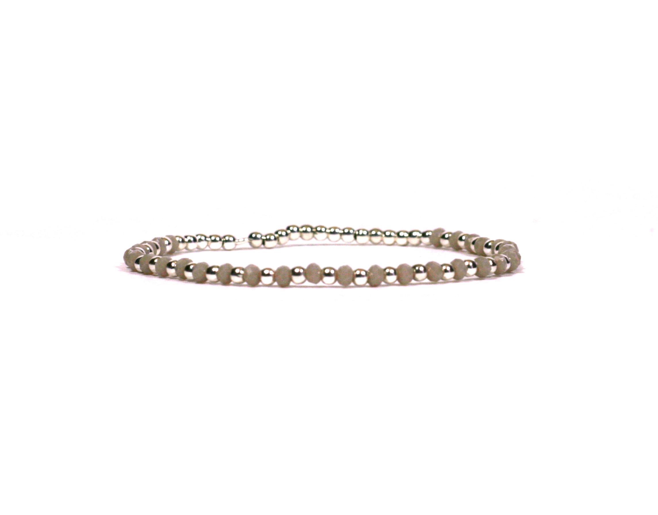 Chique - 925 Sterling zilver dames armband - lila stenen
