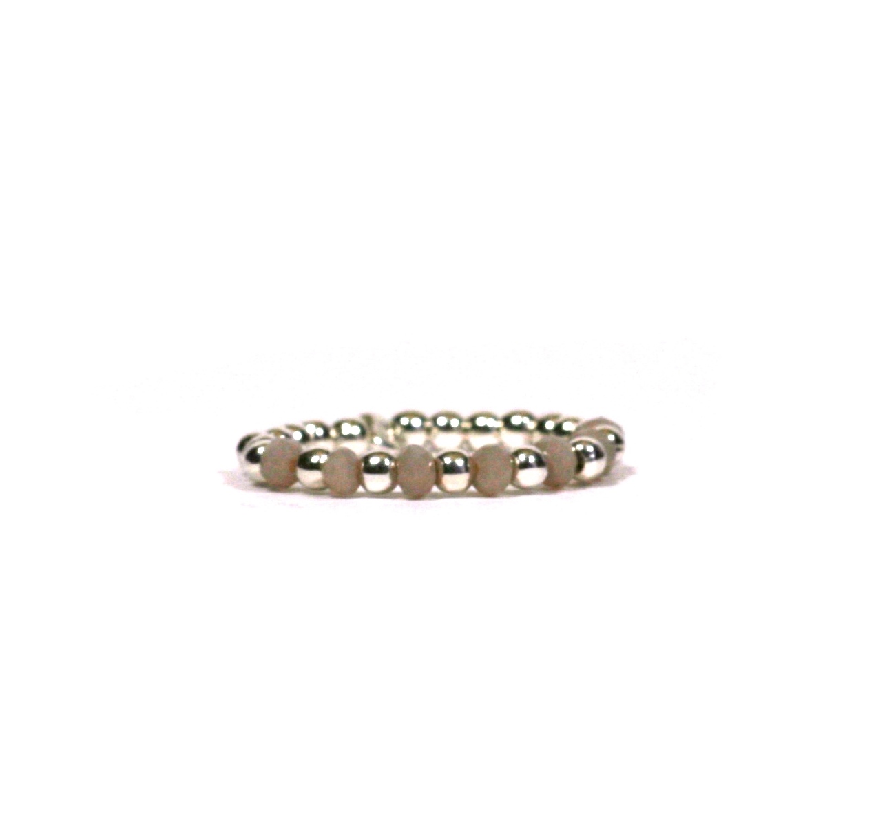 Chique - ring 925 sterling zilver - lila stenen - one size fits all