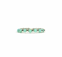 Chique - ring 925 sterling zilver - mint stenen - one size fits all