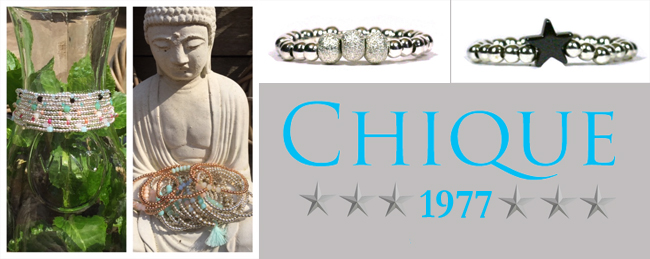 Chique - 925 Sterling zilver dames armband fijn - dikte 1mm- van het merk Chique - vierkant creme