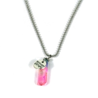 Meisjes ketting - aura quartz crystal - 40cm