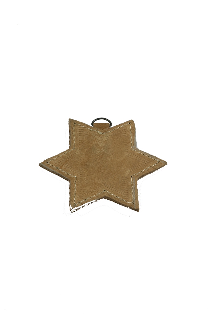 leer ster - lederen attachment -cognac geschuurd - RO enSO -