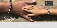 Jongens Armband kruis edelsteen turkoois 6mm - IbizaMen KIDS