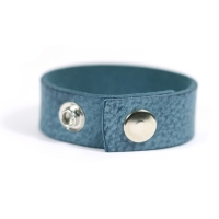 IbizaMen - kinder armband - blauw leer vintage - breedte 20mm - verstelbaar maat 14cm tot 16,5cm