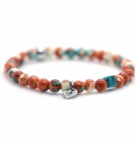 meisjes armband edelsteen RVS hartje 4mm - Heaven Eleven KIDS