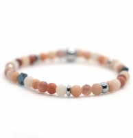 meisjes armband edelsteen oranje 4mm - Heaven Eleven KIDS
