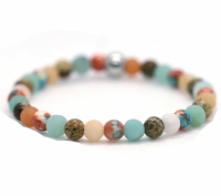 Meisjes armband familie oranje 4mm - Ibizamen KIDS