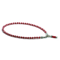 Enkelbandjes zilver 925 2,5mm Fuchsia - 25 cm
