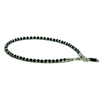 Meisjes enkelbandje zilver 925 2,5mm ZWART - 19 cm