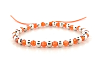 Meisjes armband - sterling zilver - oranje - WK2026 - nederlands elftal - 5mm